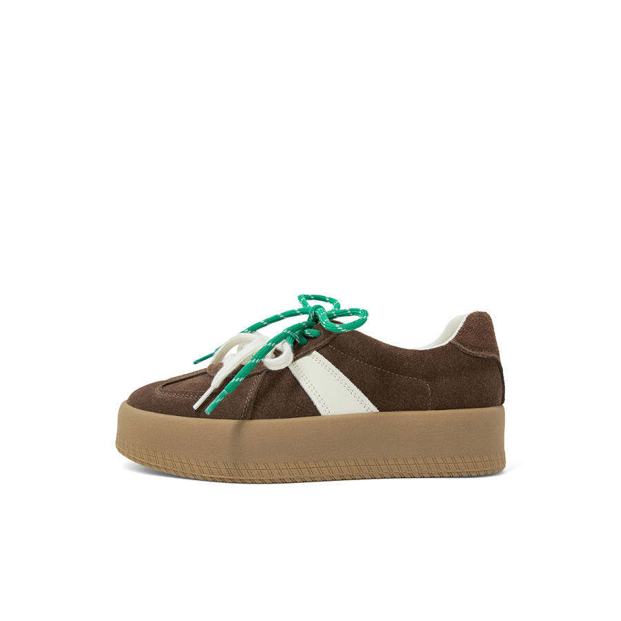 COMELY Cow Split Leather Low top Skateboard Shoes Women's