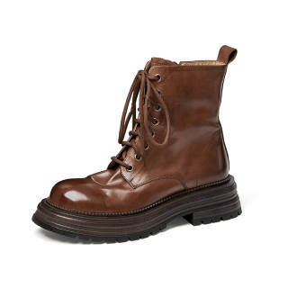 Yeezyy Reezy Cow Leather Short Combat Boots Women's