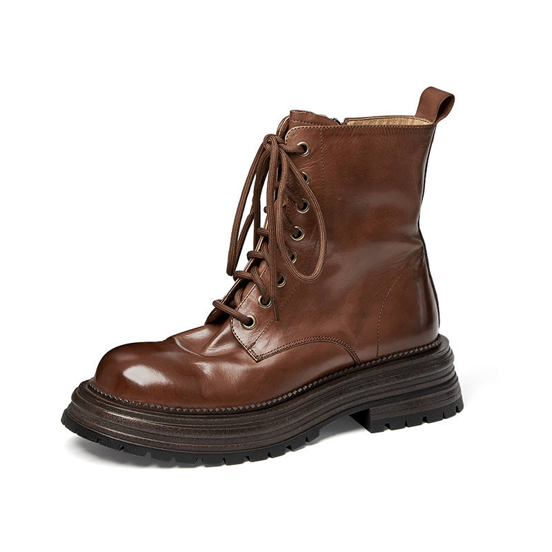 Yeezyy Reezy Cow Leather Short Combat Boots Women's