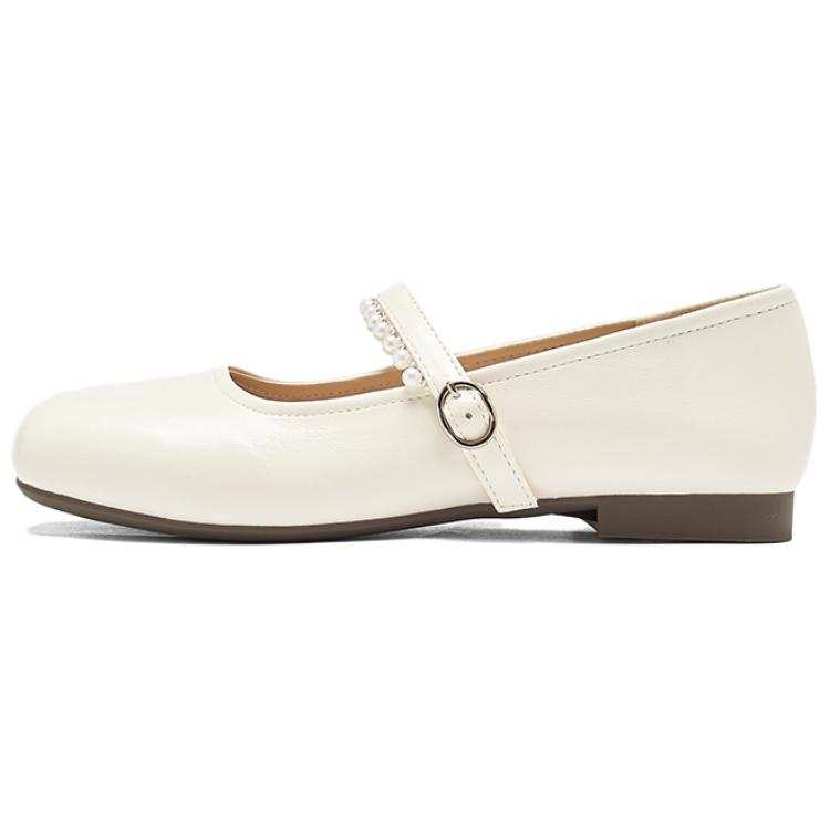 AGSDON Artificial Leather Block Heel Mary Jane Shoes 2.5cm Women's