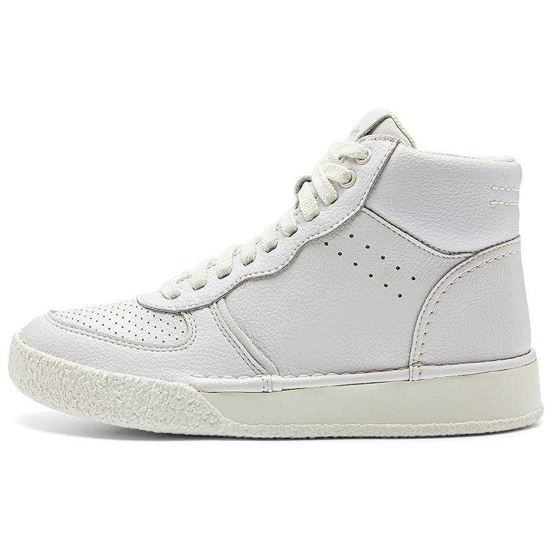 Clarks Leather High top Skateboard Shoes Women's White