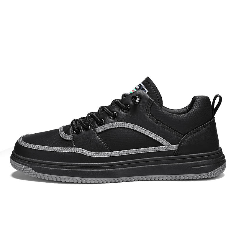 GONGNIUMEILI Leather Low top Skateboard Shoes Men's