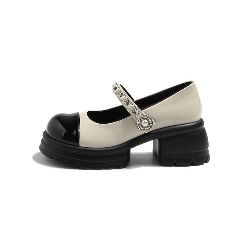 MIS. DANNY Microfiber Leather Mary Jane Shoes 6.5cm Women's