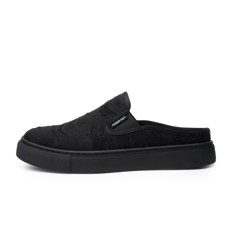 FED FED Rubber Sole Slip Resistant Closed Toe Slippers Men's Black