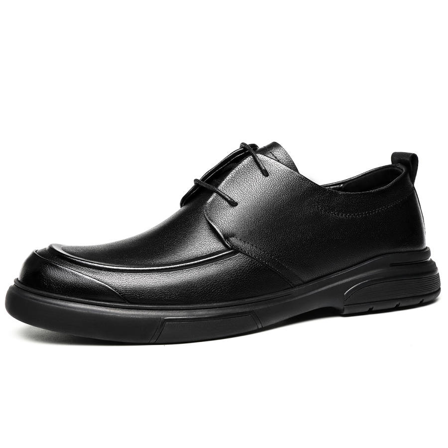 CHINT Casual Leather Shoes Men's Low Top Black