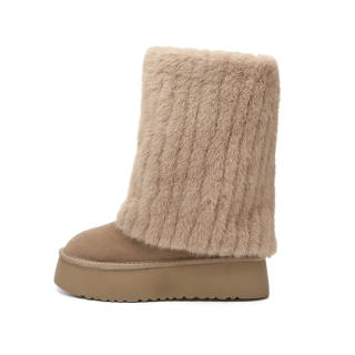 BENZI Short Mid Calf Snow Boots Women's