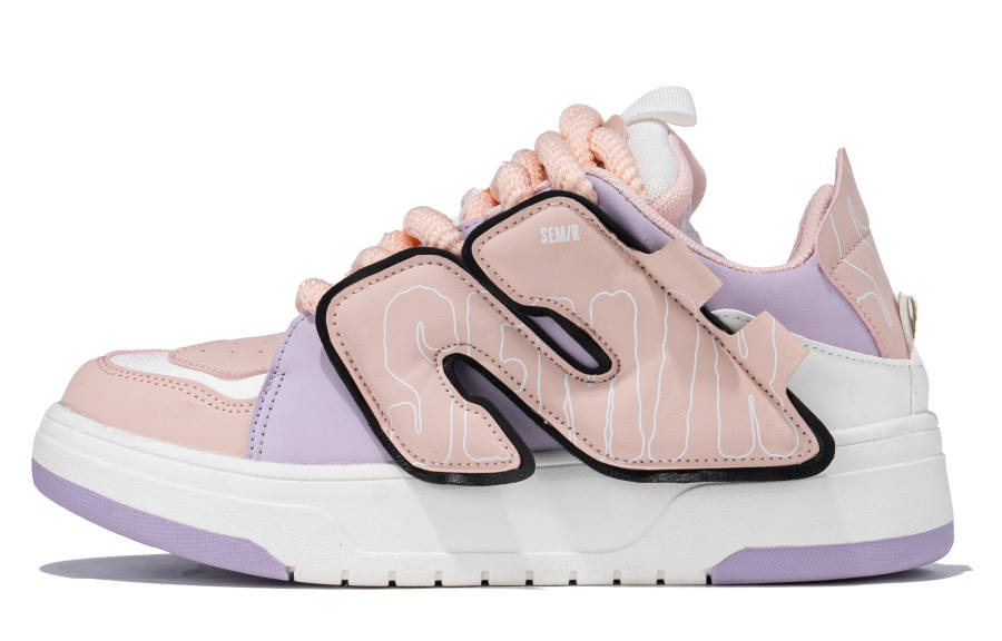 SEMIR Abrasion Resistant Slip Resistant Abrasion Resistant Slip Resistant Low top Skateboard Shoes Women's Pink Purple