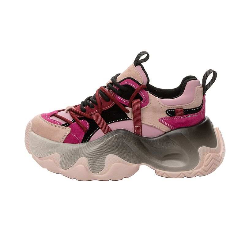 CHOVO Cow Leather Low top Chunky Sneakers Women's