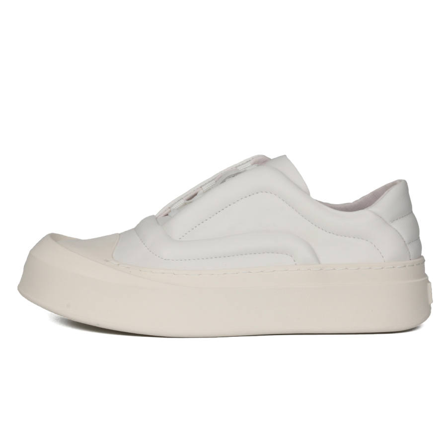 TIEKE Top Grain Cow Leather Abrasion Resistant Abrasion Resistant Low top Casual Shoes Men's White