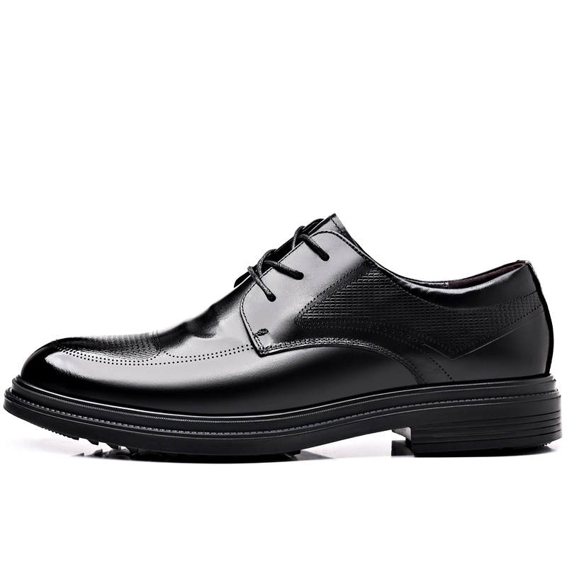 LUOMAIKE Cow Leather Dress Shoes Men's Black