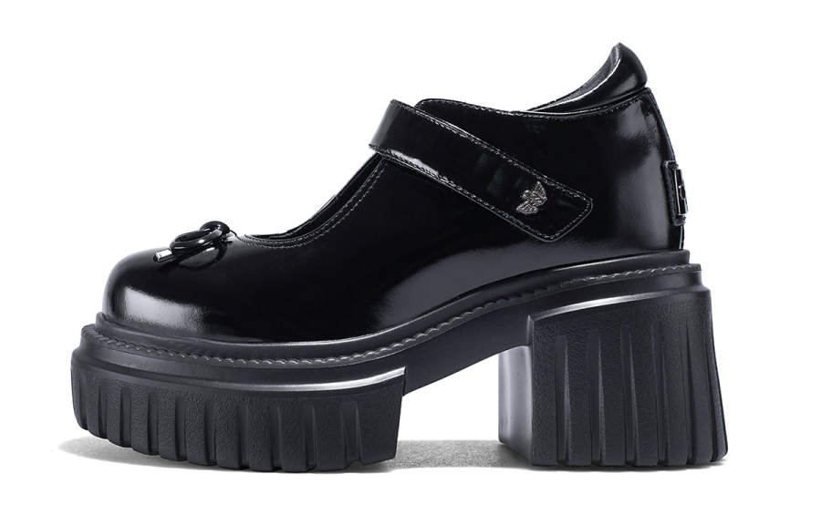 IiJin Chunky Heel Mary Jane Shoes Women's Black