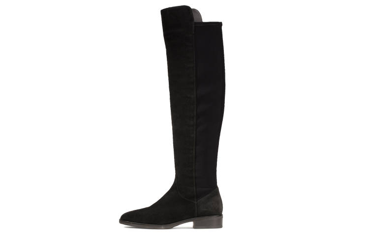 Clarks Pure Ultimate Collection Cow Split Leather Knee high Boots Women's Black