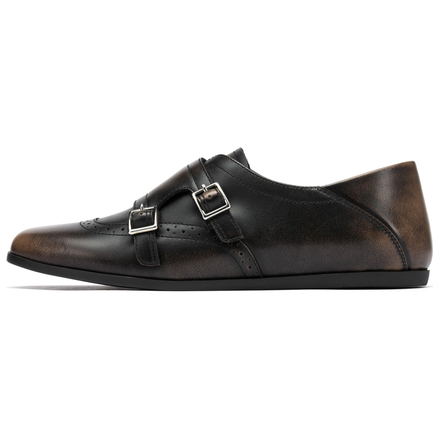 73Hours Count Cocoa Cow Leather Casual Shoes 1CM Women's