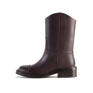 CHERYKALLY Top Grain Cow Leather Ankle Boots 4.5cm Women's