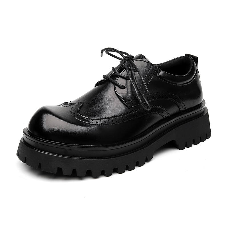 KAQIAODI Men's Casual Shoes Men's Low Top Black/Brown