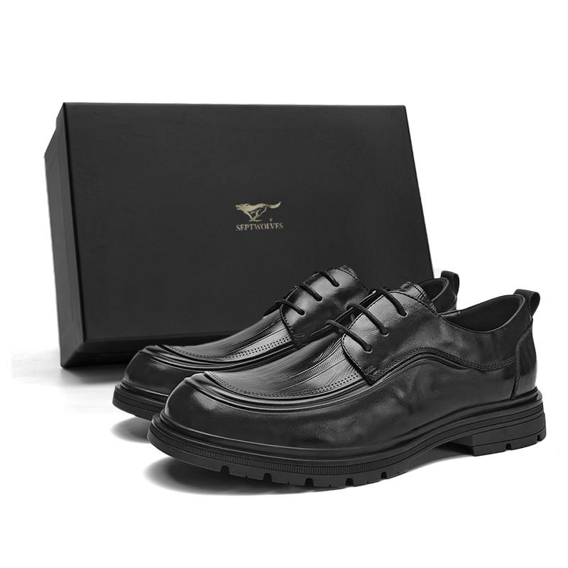 SEPTWOLVES Dress Shoes Men's Low Top Black