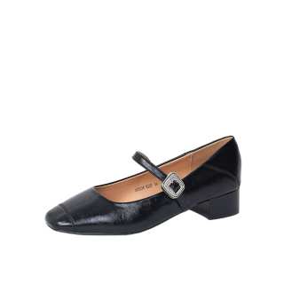 GUDIANFENGDU Pu Chunky Heel Mary Jane Shoes 3.8cm Women's