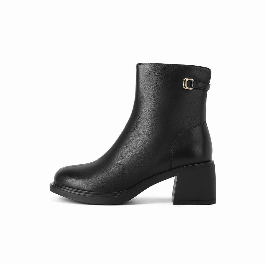 PIERCE GENTRY Sheepskin Ankle Boots 5.8cm Women's