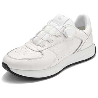 RARE Cow Leather Low top Casual Shoes Men's White