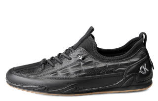 DCK Casual Leather Shoes Men's Low Top Black/White