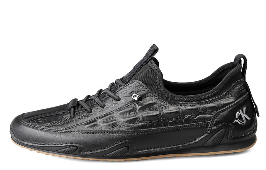 DCK DCK Casual Leather Shoes Men's Low Top Black/White