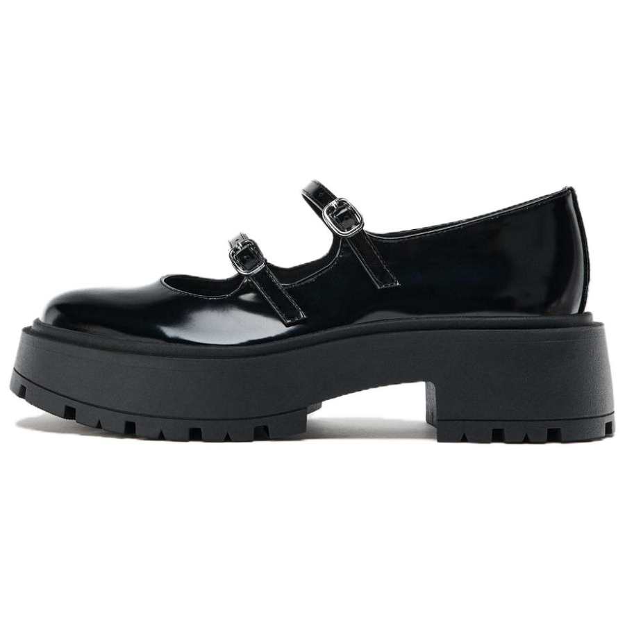 ZARA Platform Mary Jane Shoes 7cm Women's Black