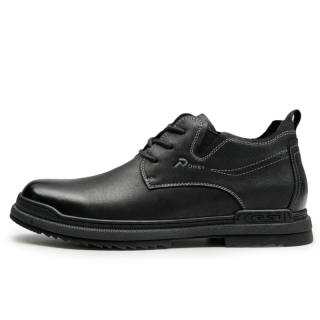 GOG Top Grain Cow Leather Fashion Versatile Casual Shoes Men's