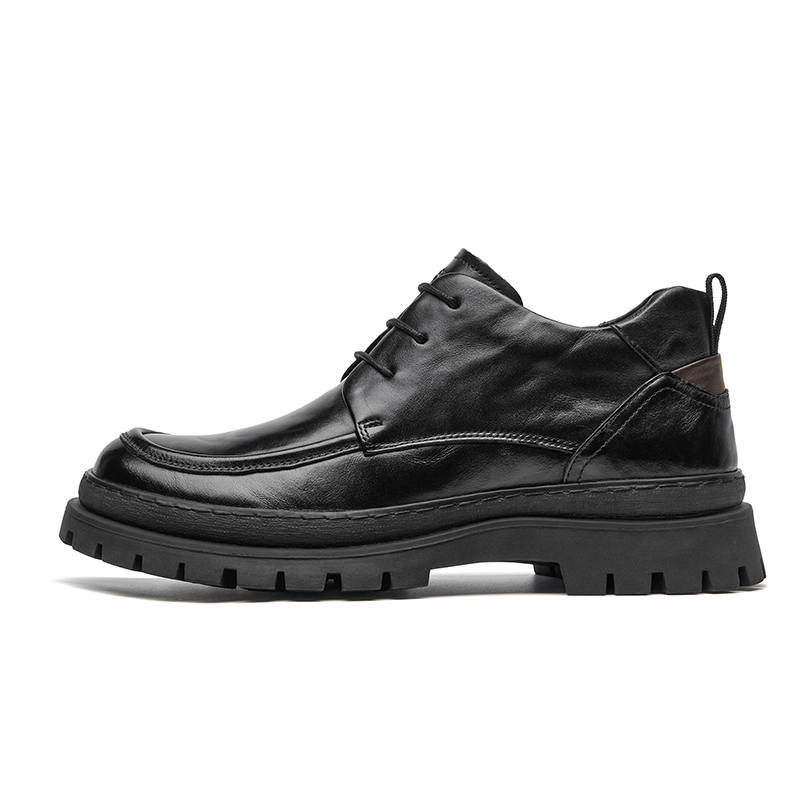 Montagut Top Grain Cow Leather Casual Shoes Men's Black