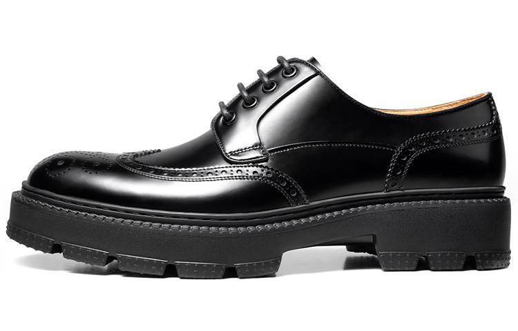 THOM WILLS Business Formal Shiny Derby Shoes Casual Shoes Men's Black
