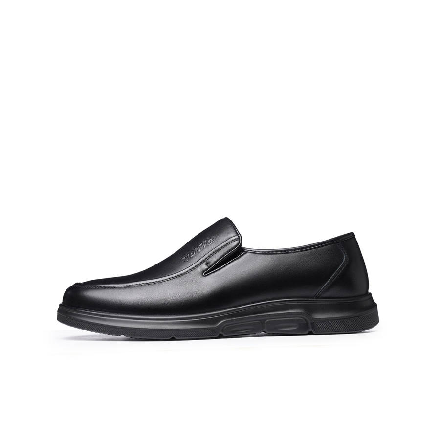 RITAI Casual Leather Shoes Men's Low Top Black