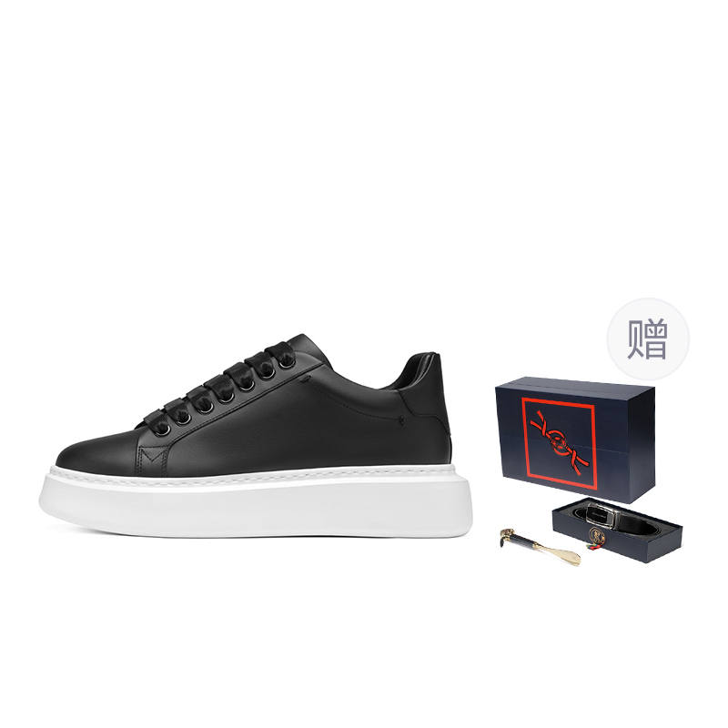 ROBERTA DI CAMERINO Cow Leather Slip Resistant Waterproof Abrasion Resistant Height Increasing Low top Skateboard Shoes