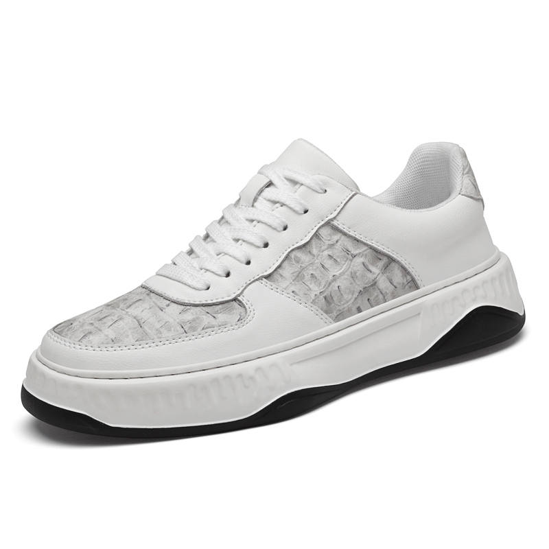 GONGNIULEITING Cow Split Leather Low top Skateboard Shoes Men's