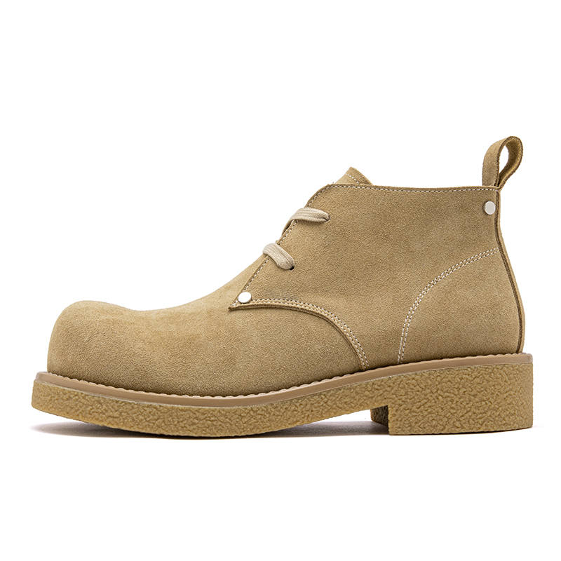 KACHILANG KACHILANG Cow Split Leather Short Combat Boots Men's