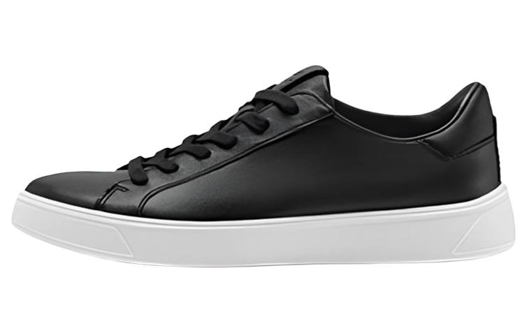 Ecco Street Fun Break Top Grain Cow Leather Slip Resistant Slip Resistant Low top Skateboard Shoes Men's Black