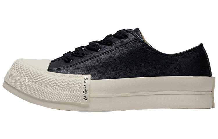 GOOD BAI The Band Microfiber Leather Low top Stylish Skateboarding Shoes Unisex Black