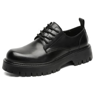 V05 Casual Leather Shoes Men's Low Top Black