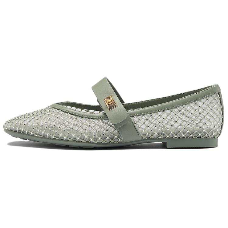 Le Saunda Sheepskin Flat Mary Jane Shoes Women's