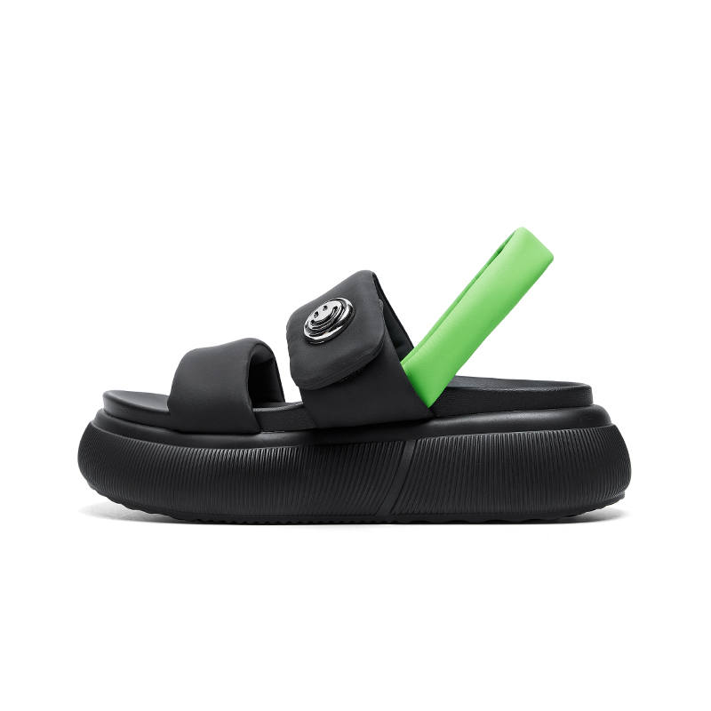 CHERYKALLY Cow Leather One Strap Sandals 6.5cm Women's