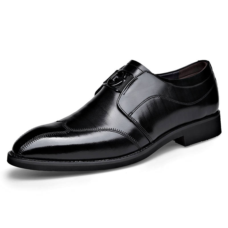 KAQIAODI Dress Shoes Men's Low Top Black/Brown