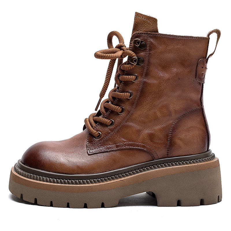 YAOQIA Short Combat Boots 6cm Women's