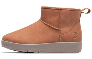 REBECCA LIM'S Cow Split Leather Short Snow Boots Women's