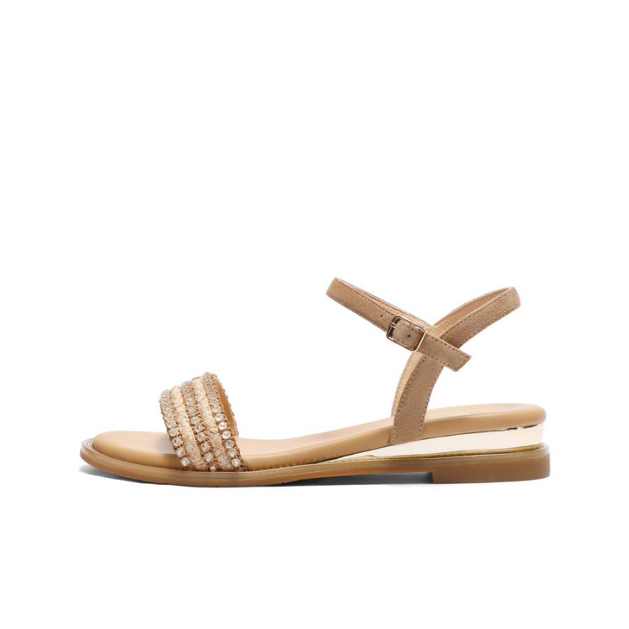 BELLE Sheepskin One Strap Sandals Women's