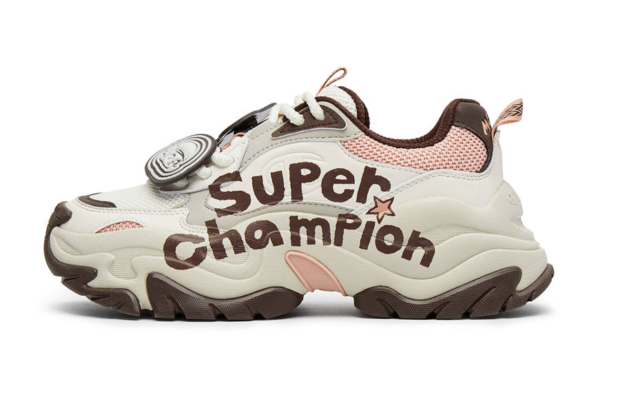 Champion POP MART x Champion Molly Mille Feuille Shoe Champ XXL Molly Low top Chunky Sneakers Women's Coffee Brown