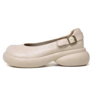 OULISASI Top Grain Cow Leather Casual Shoes Women's