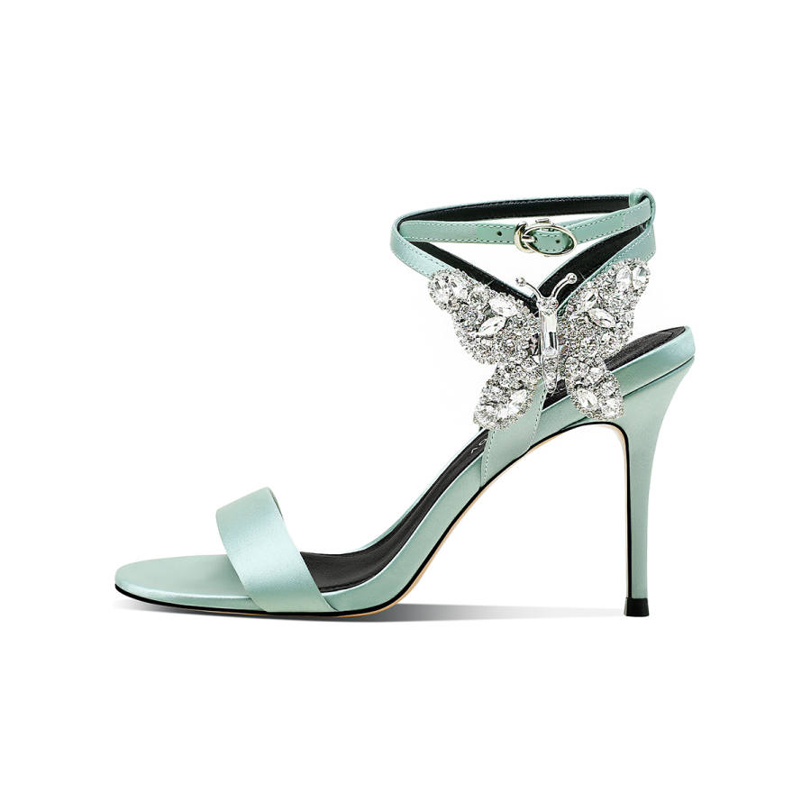 Hoov Satin One Strap Sandals 9cm Women's