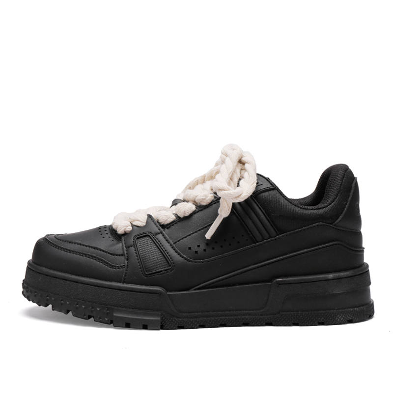 Flange Bullo Microfiber Leather Low top Skateboard Shoes Unisex Black