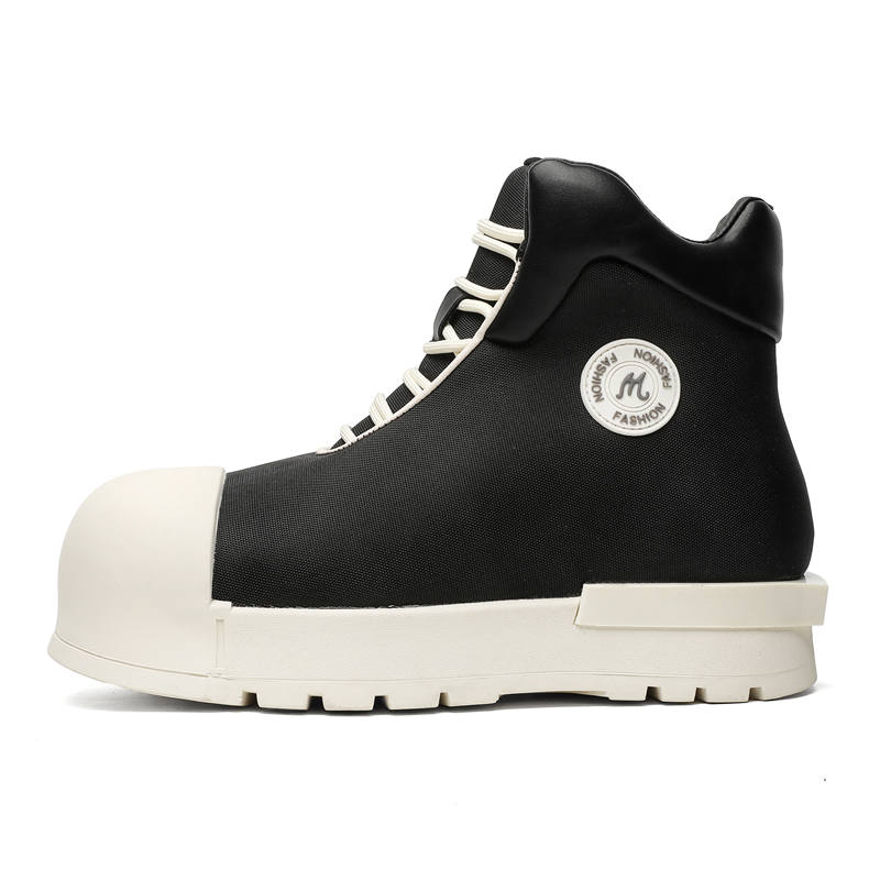 WEISHIBANGWEI WEISHIBANGWEI Short Combat Boots Unisex Black