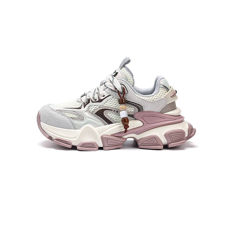 CAI CHI Mesh Cushioning Low top Chunky Sneakers For Women's Unisex