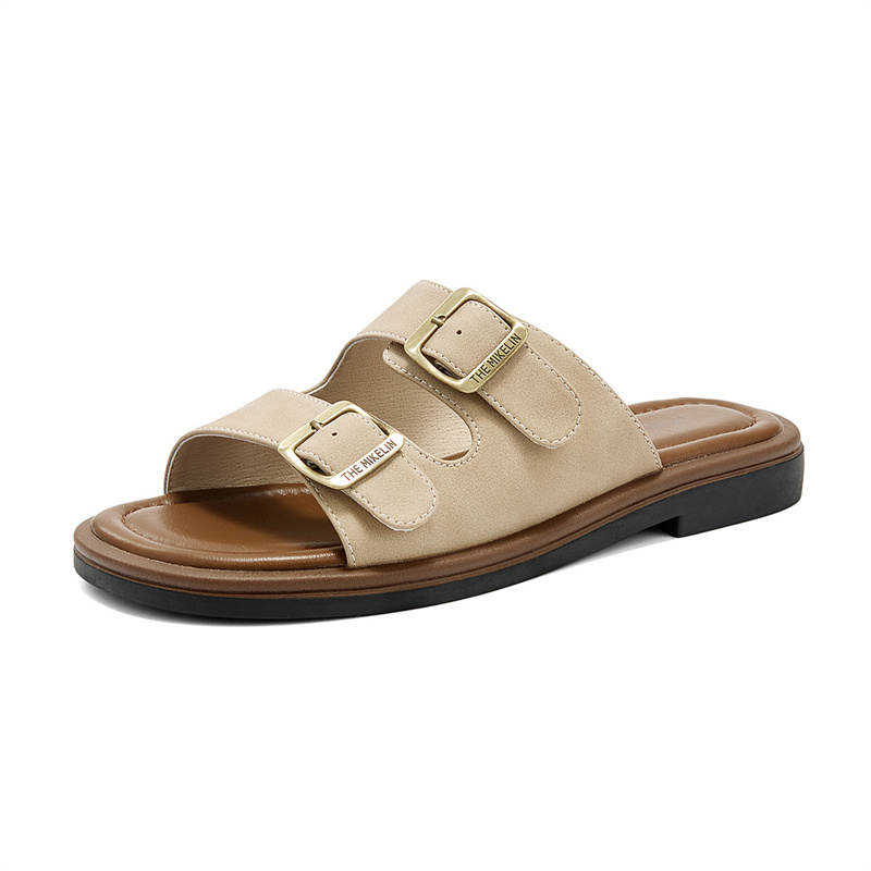 KEKAFU Slide Slippers Women's Beige, Brown