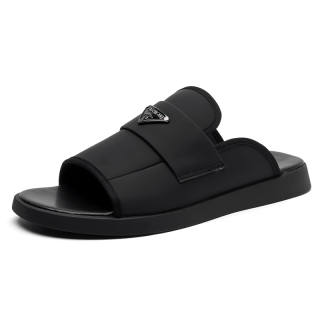 SHENGDAQISHI Rubber Sole Slip Resistant Abrasion Resistant Slip Resistant Abrasion Resistant Slide Slippers Men's Black